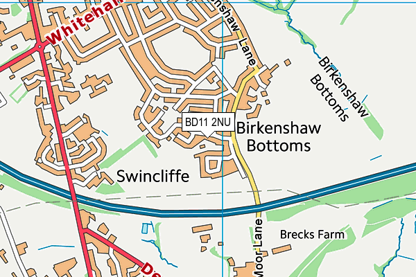 BD11 2NU map - OS VectorMap District (Ordnance Survey)