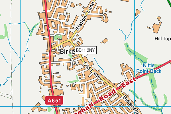 BD11 2NY map - OS VectorMap District (Ordnance Survey)