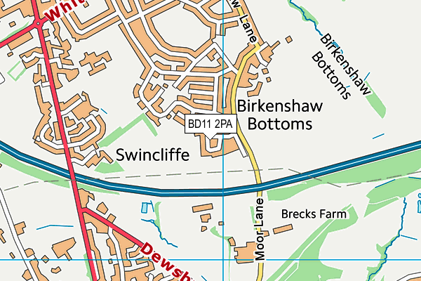 BD11 2PA map - OS VectorMap District (Ordnance Survey)