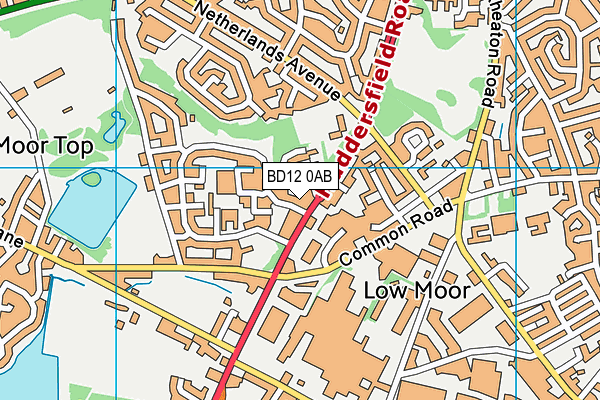 BD12 0AB map - OS VectorMap District (Ordnance Survey)