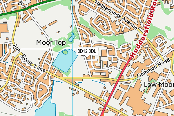 BD12 0DL map - OS VectorMap District (Ordnance Survey)