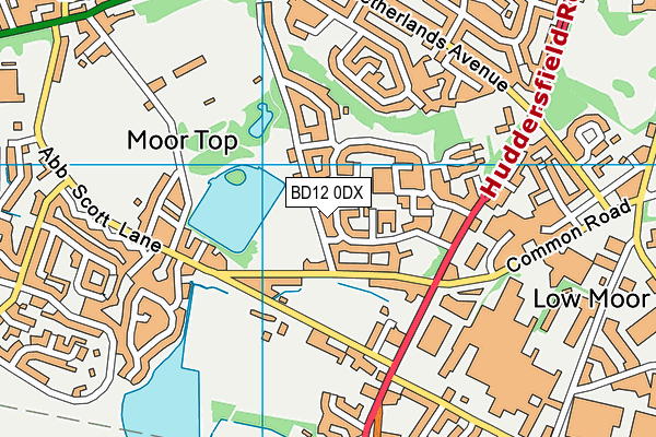 BD12 0DX map - OS VectorMap District (Ordnance Survey)