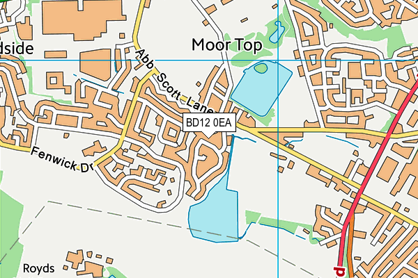 BD12 0EA map - OS VectorMap District (Ordnance Survey)