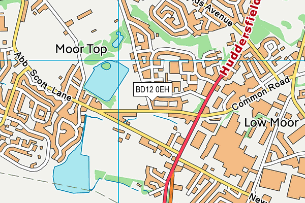 BD12 0EH map - OS VectorMap District (Ordnance Survey)