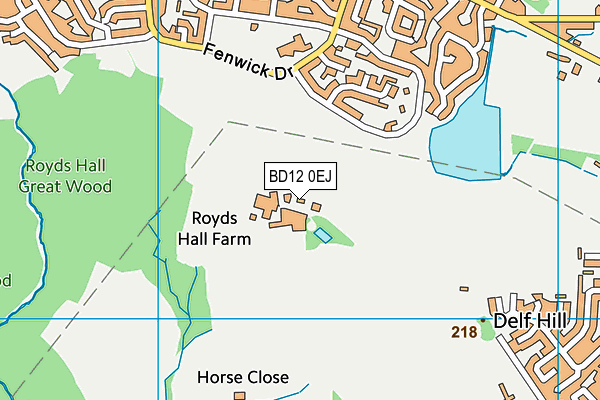 BD12 0EJ map - OS VectorMap District (Ordnance Survey)