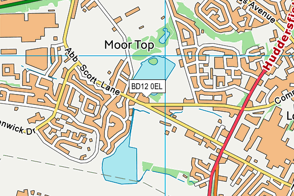 BD12 0EL map - OS VectorMap District (Ordnance Survey)