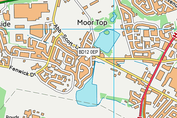 BD12 0EP map - OS VectorMap District (Ordnance Survey)