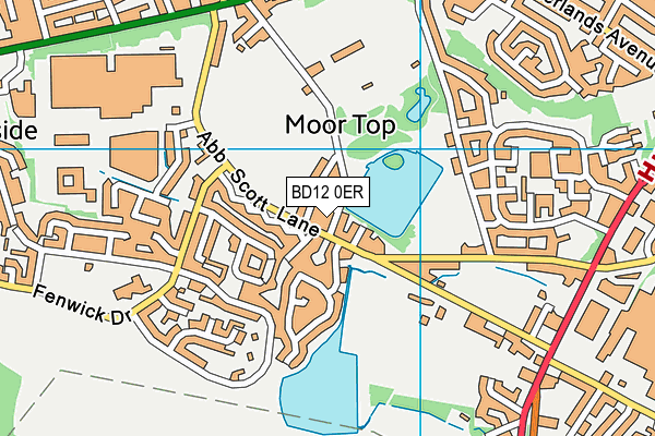 BD12 0ER map - OS VectorMap District (Ordnance Survey)