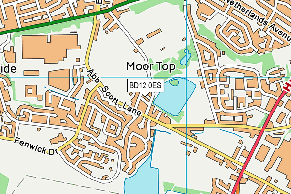 BD12 0ES map - OS VectorMap District (Ordnance Survey)