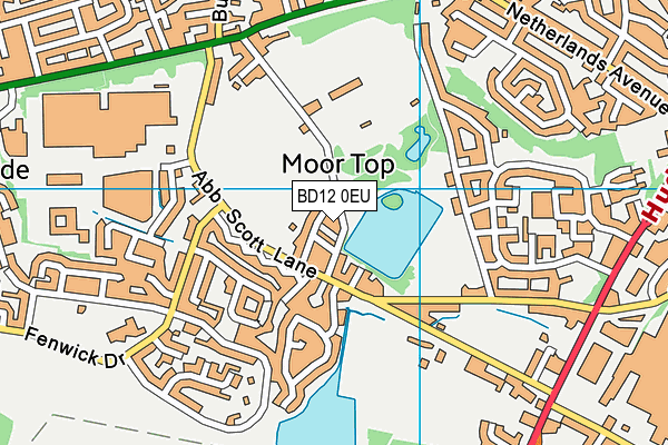 BD12 0EU map - OS VectorMap District (Ordnance Survey)