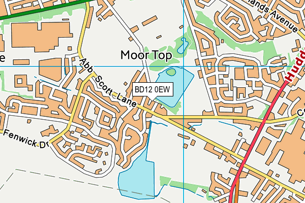 BD12 0EW map - OS VectorMap District (Ordnance Survey)