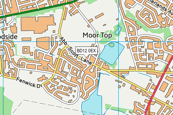 BD12 0EX map - OS VectorMap District (Ordnance Survey)