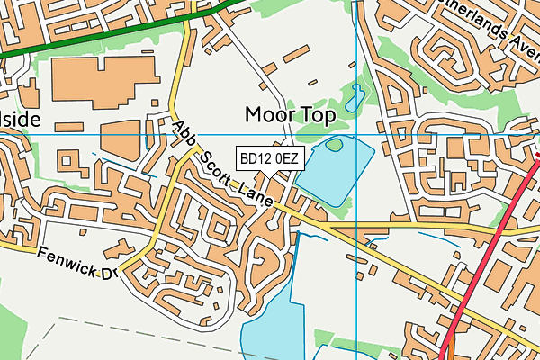 BD12 0EZ map - OS VectorMap District (Ordnance Survey)