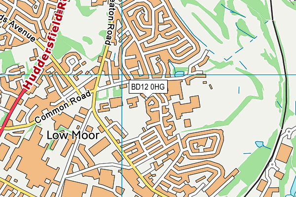 BD12 0HG map - OS VectorMap District (Ordnance Survey)