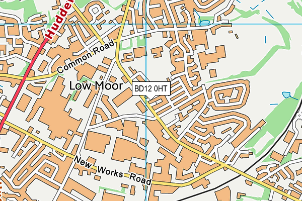 BD12 0HT map - OS VectorMap District (Ordnance Survey)