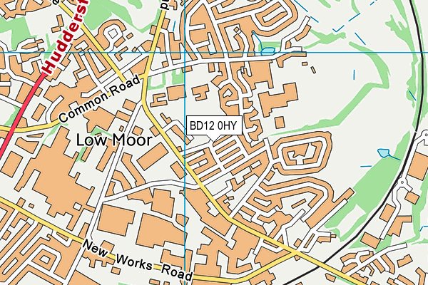 BD12 0HY map - OS VectorMap District (Ordnance Survey)