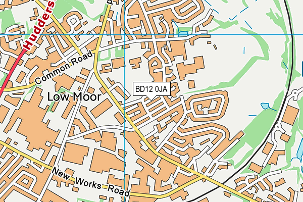 BD12 0JA map - OS VectorMap District (Ordnance Survey)