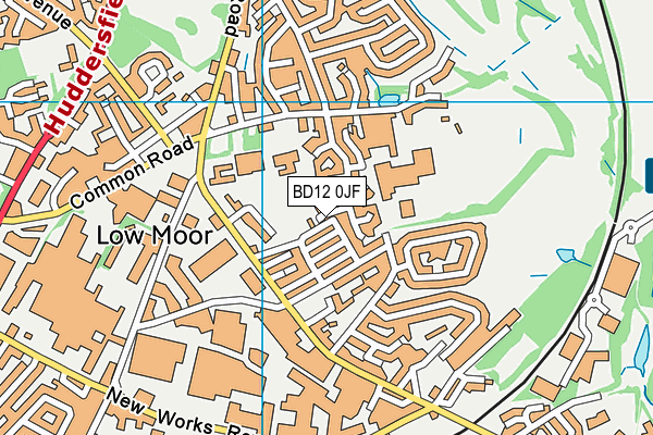 BD12 0JF map - OS VectorMap District (Ordnance Survey)