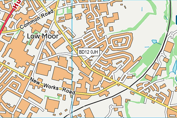 BD12 0JH map - OS VectorMap District (Ordnance Survey)