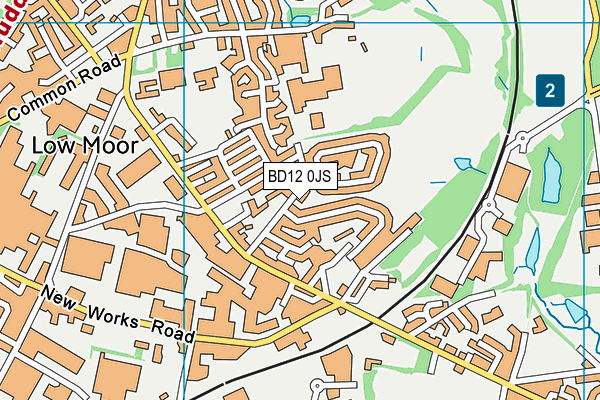 BD12 0JS map - OS VectorMap District (Ordnance Survey)