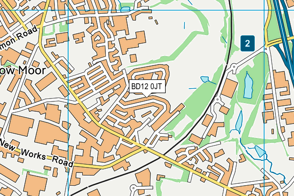 BD12 0JT map - OS VectorMap District (Ordnance Survey)