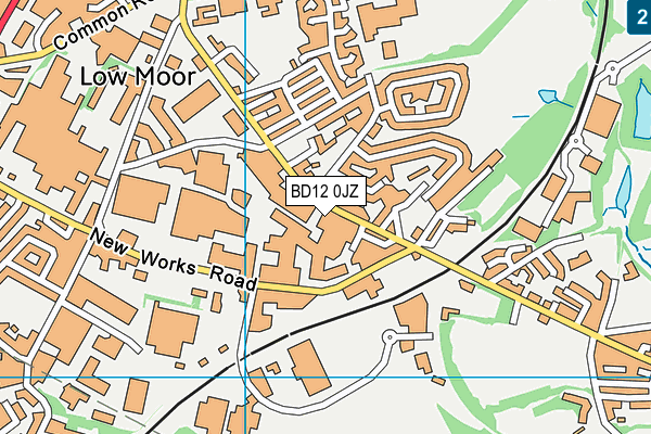 BD12 0JZ map - OS VectorMap District (Ordnance Survey)