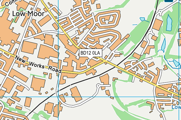 BD12 0LA map - OS VectorMap District (Ordnance Survey)