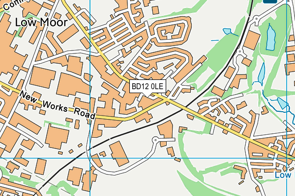 BD12 0LE map - OS VectorMap District (Ordnance Survey)