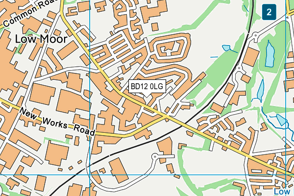 BD12 0LG map - OS VectorMap District (Ordnance Survey)