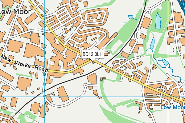BD12 0LH map - OS VectorMap District (Ordnance Survey)