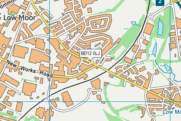 BD12 0LJ map - OS VectorMap District (Ordnance Survey)