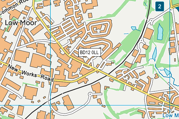 BD12 0LL map - OS VectorMap District (Ordnance Survey)