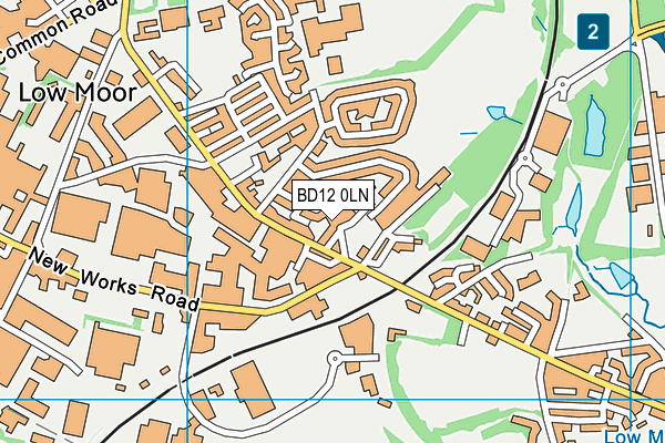 BD12 0LN map - OS VectorMap District (Ordnance Survey)