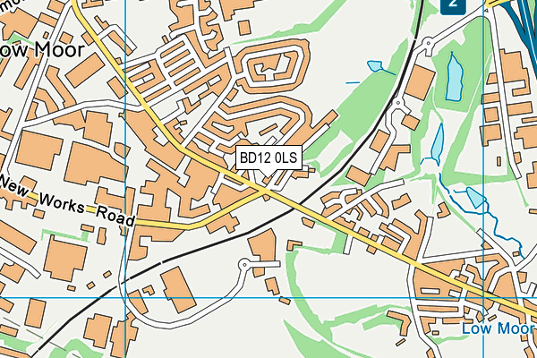 BD12 0LS map - OS VectorMap District (Ordnance Survey)