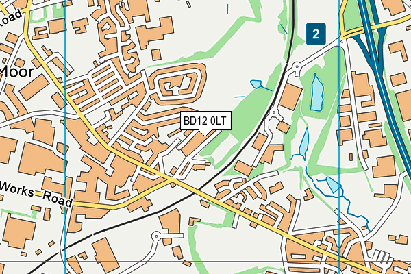 BD12 0LT map - OS VectorMap District (Ordnance Survey)