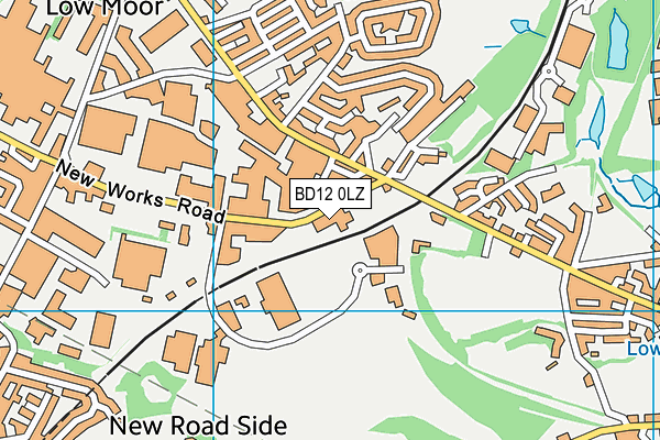 BD12 0LZ map - OS VectorMap District (Ordnance Survey)