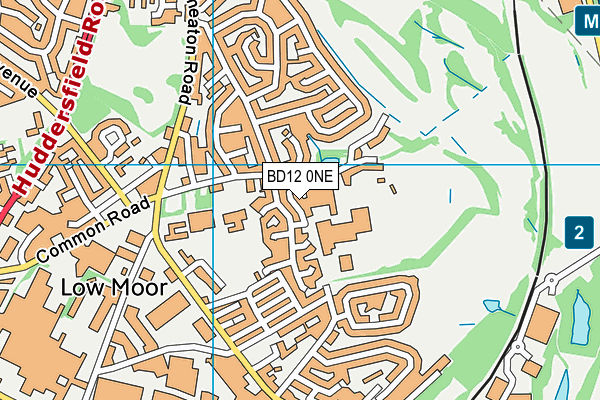 BD12 0NE map - OS VectorMap District (Ordnance Survey)