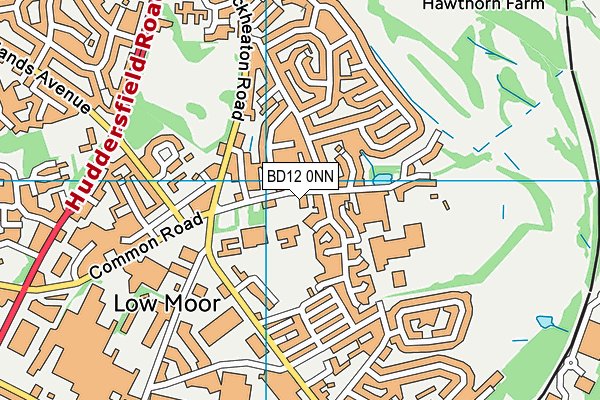 Low Moor CofE Primary School map (BD12 0NN) - OS VectorMap District (Ordnance Survey)