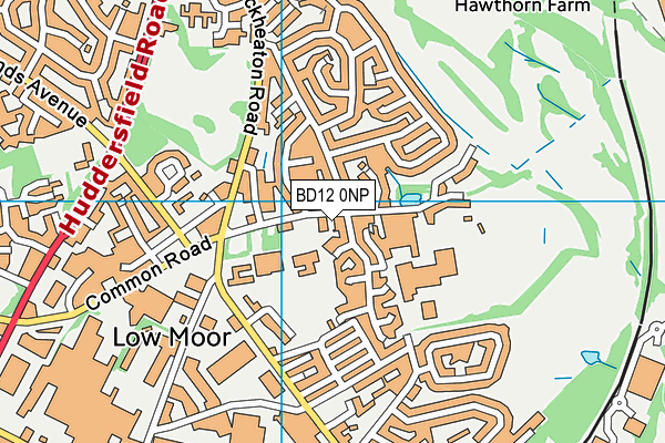 BD12 0NP map - OS VectorMap District (Ordnance Survey)