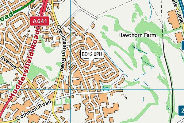 BD12 0PH map - OS VectorMap District (Ordnance Survey)