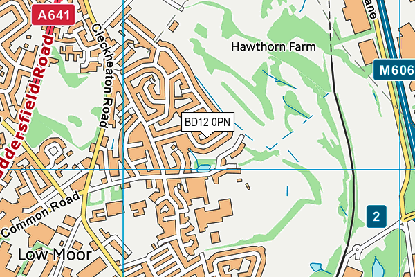BD12 0PN map - OS VectorMap District (Ordnance Survey)