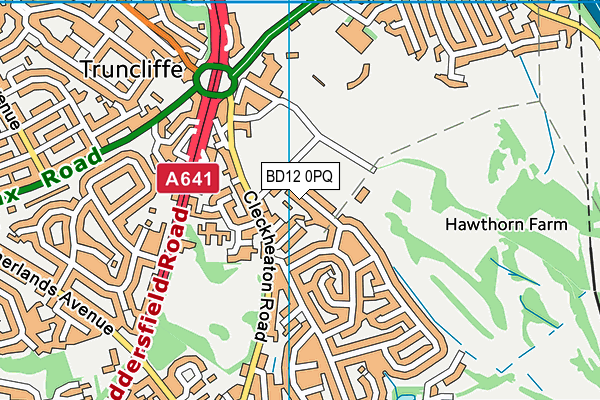 BD12 0PQ map - OS VectorMap District (Ordnance Survey)