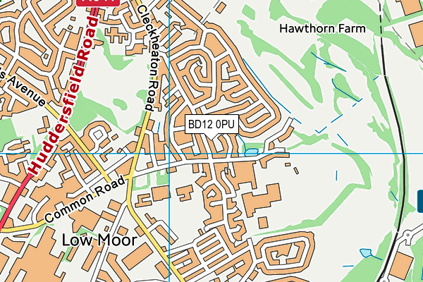 BD12 0PU map - OS VectorMap District (Ordnance Survey)