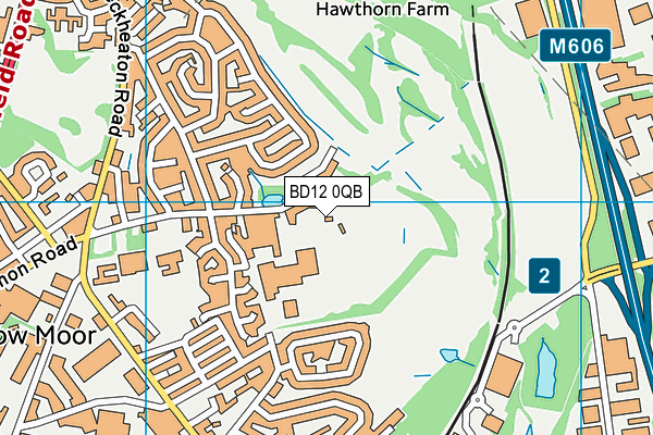 Low Moor Holy Trinity Cricket Club map (BD12 0QB) - OS VectorMap District (Ordnance Survey)