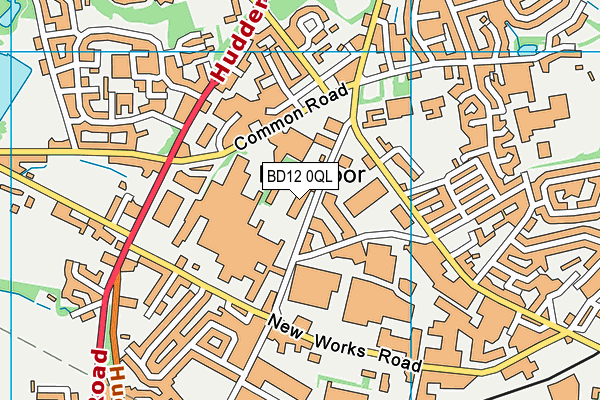 BD12 0QL map - OS VectorMap District (Ordnance Survey)
