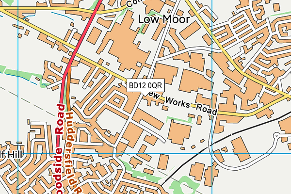 BD12 0QR map - OS VectorMap District (Ordnance Survey)