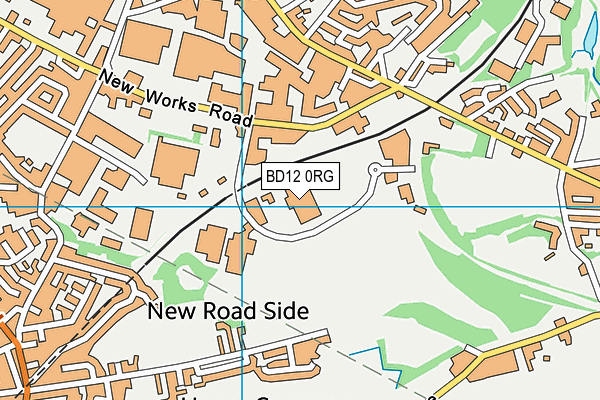 BD12 0RG map - OS VectorMap District (Ordnance Survey)
