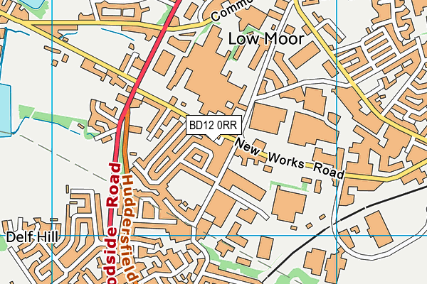 BD12 0RR map - OS VectorMap District (Ordnance Survey)