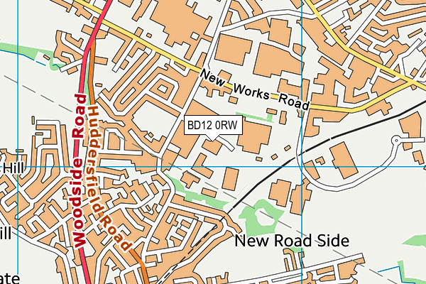 BD12 0RW map - OS VectorMap District (Ordnance Survey)
