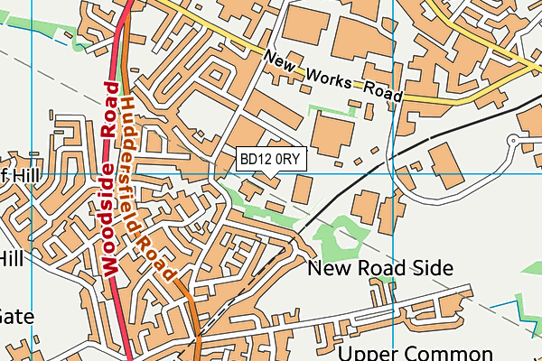 BD12 0RY map - OS VectorMap District (Ordnance Survey)